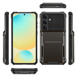 For Samsung Galaxy S25 FE Case PC + TPU Dual Layer Back Phone Cover with Card Holder