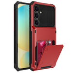 For Samsung Galaxy S25 FE Case PC + TPU Dual Layer Back Phone Cover with Card Holder