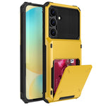 For Samsung Galaxy S25 FE Case PC + TPU Dual Layer Back Phone Cover with Card Holder