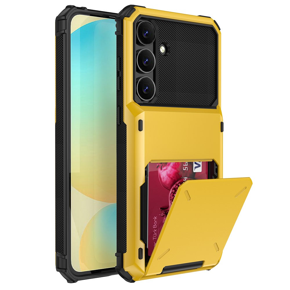 For Samsung Galaxy S25 FE Case PC + TPU Dual Layer Back Phone Cover with Card Holder