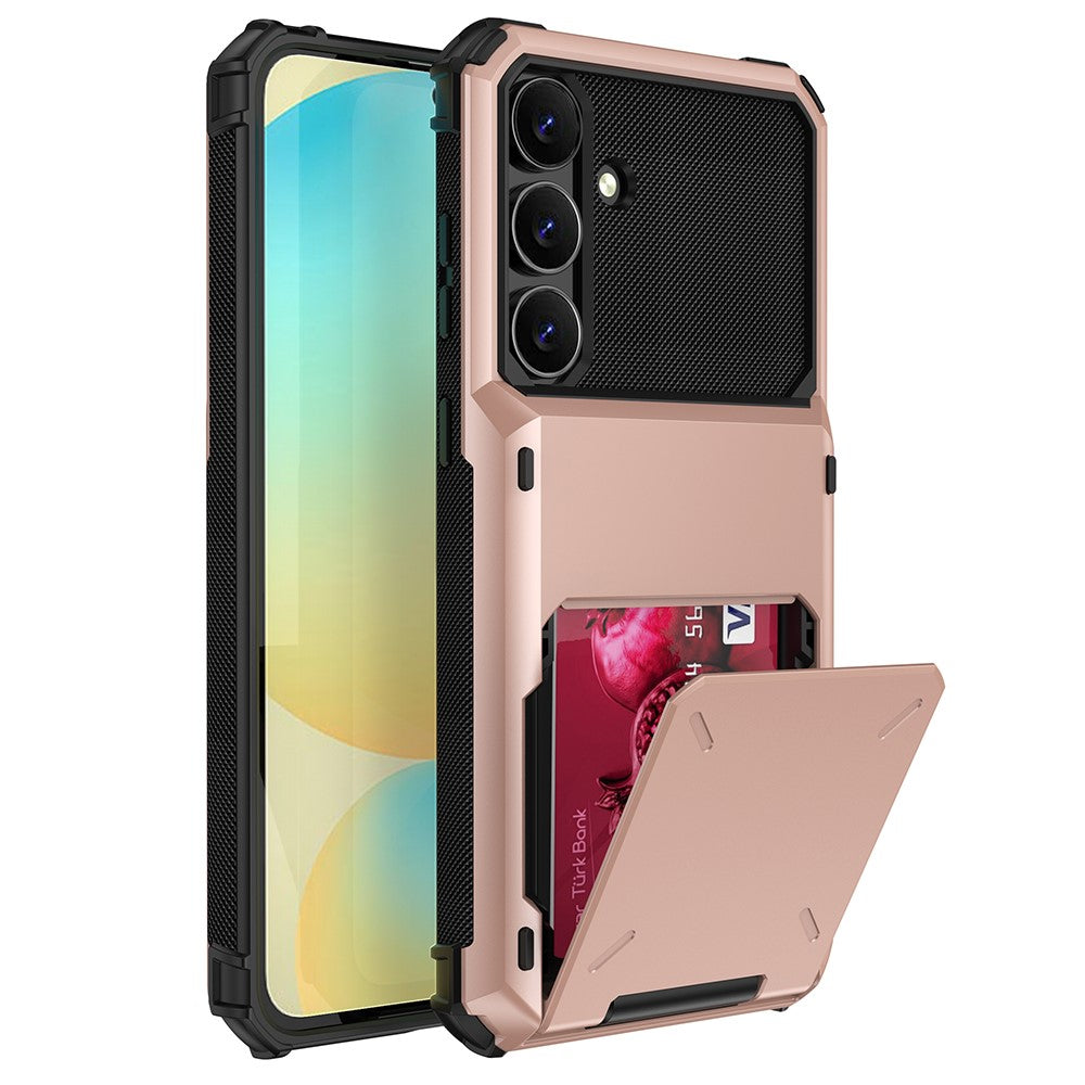 For Samsung Galaxy S25 FE Case PC + TPU Dual Layer Back Phone Cover with Card Holder