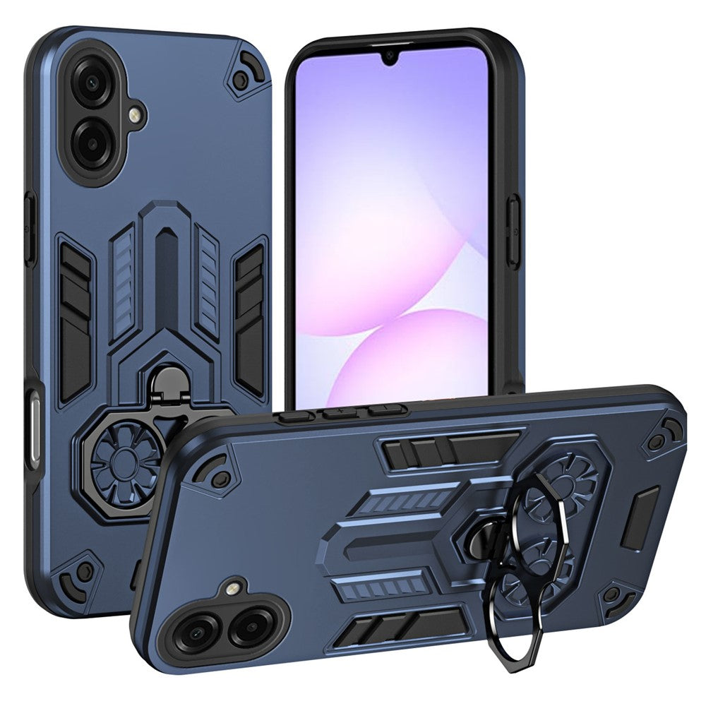 Til Samsung Galaxy A08 5G / A08 4G / A07 4G Cover Ringholder Støttefod PC + TPU Stødsikkert Telefoncover
