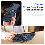 Til Samsung Galaxy A08 5G / A08 4G / A07 4G Cover Ringholder Støttefod PC + TPU Stødsikkert Telefoncover