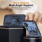 Til Samsung Galaxy A18 5G / A18 4G / A17 5G / A17 4G cover ringholder støtteben PC + TPU stødsikkert telefoncover