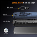 Til Samsung Galaxy A18 5G / A18 4G / A17 5G / A17 4G cover ringholder støtteben PC + TPU stødsikkert telefoncover