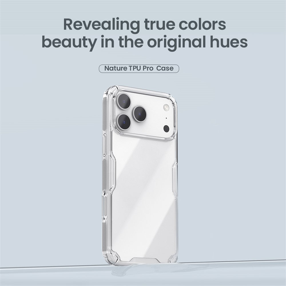 NILLKIN Nature Pro Series For iPhone 18 Pro Max / 17 Pro Max Case PC + TPU Anti-Scratch Clear Back Cover