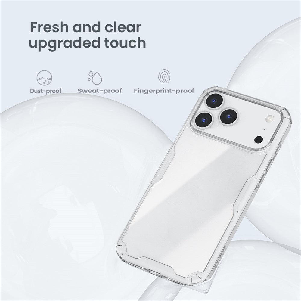 NILLKIN Nature Pro Series For iPhone 18 Pro Max / 17 Pro Max Case PC + TPU Anti-Scratch Clear Back Cover