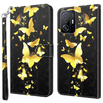 For Xiaomi 11T 5G / 11T Pro 5G PU Leather Flip Case Elegant 3D Pattern Printing Magnetic Closure Stand Wallet Phone Cover with Strap