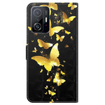 For Xiaomi 11T 5G / 11T Pro 5G PU Leather Flip Case Elegant 3D Pattern Printing Magnetic Closure Stand Wallet Phone Cover with Strap