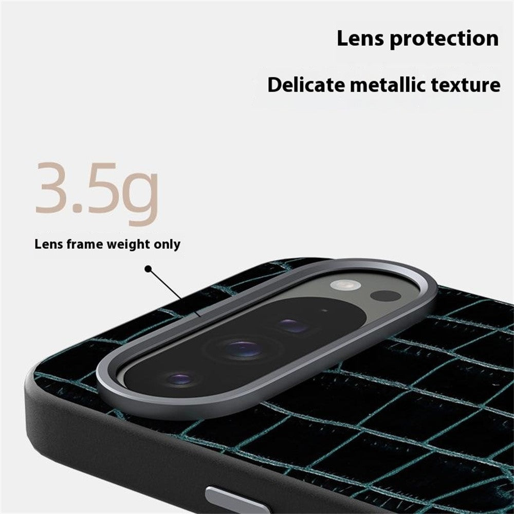 ABEEL til Google Pixel 10 Pro / Pixel 10 magnetisk cover med krokodille-tekstur mikro-præget bagside