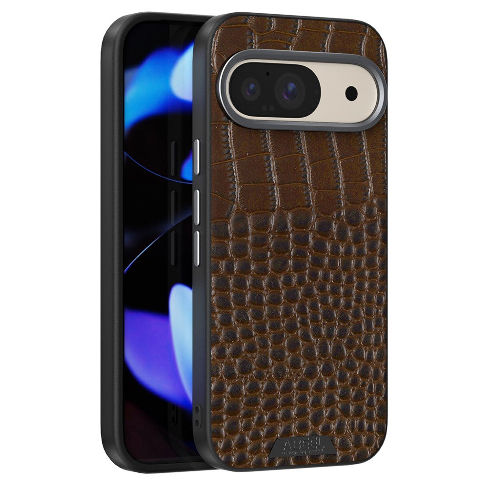 ABEEL til Google Pixel 10 Pro / Pixel 10 magnetisk cover med krokodille-tekstur mikro-præget bagside