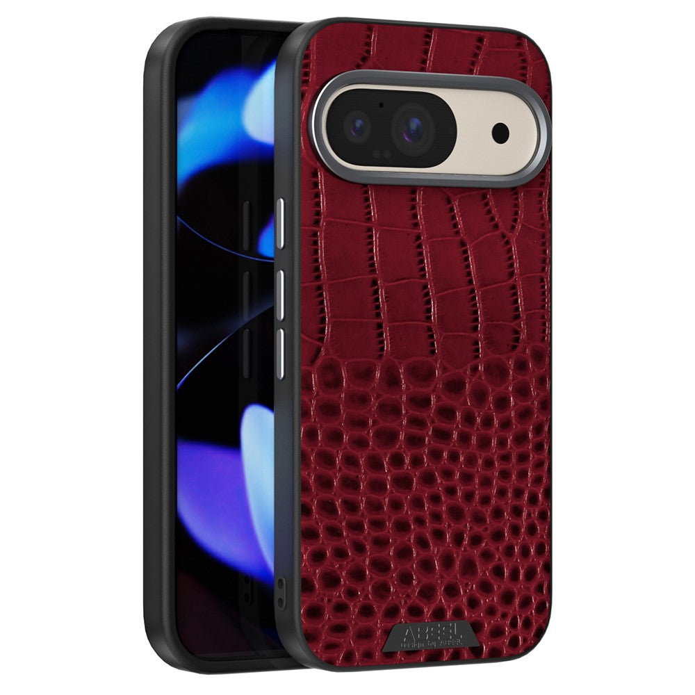 ABEEL til Google Pixel 10 Pro / Pixel 10 magnetisk cover med krokodille-tekstur mikro-præget bagside