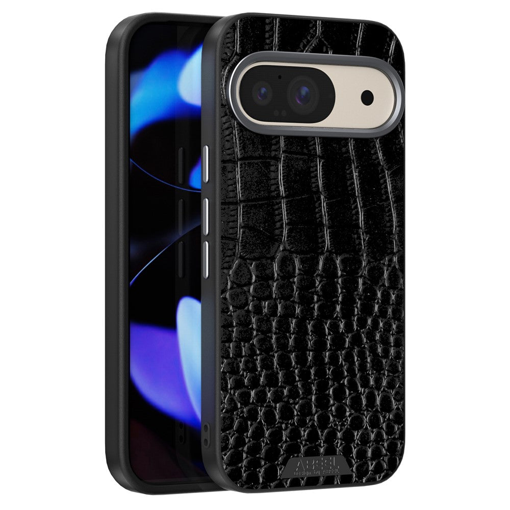 ABEEL til Google Pixel 10 Pro / Pixel 10 magnetisk cover med krokodille-tekstur mikro-præget bagside