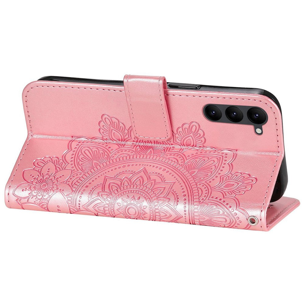 For Samsung Galaxy S23 Case Floral Pattern PU Leather Wallet Stand Phone Cover