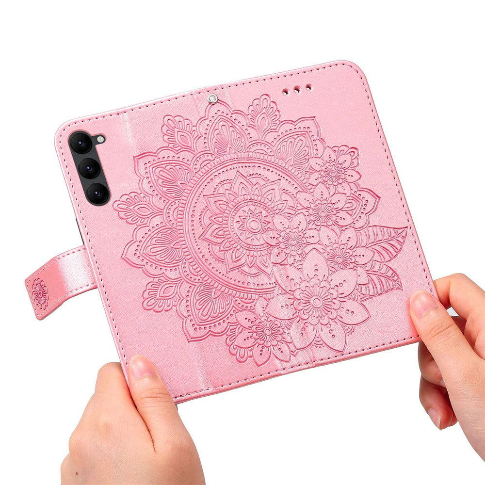 For Samsung Galaxy S23 Case Floral Pattern PU Leather Wallet Stand Phone Cover