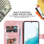 For Samsung Galaxy S23 Case Floral Pattern PU Leather Wallet Stand Phone Cover
