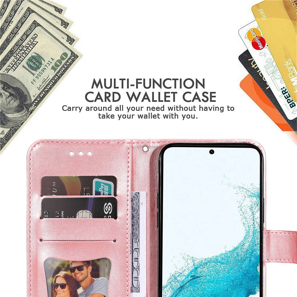 For Samsung Galaxy S23 Case Floral Pattern PU Leather Wallet Stand Phone Cover