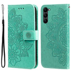 For Samsung Galaxy S23 Case Floral Pattern PU Leather Wallet Stand Phone Cover