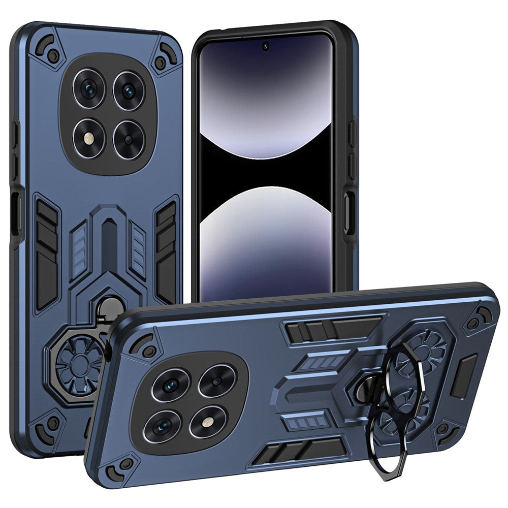 Phone Case for Xiaomi Poco X7 5G / Redmi Note 14 Pro 5G / 4G Ring Holder Kickstand PC + TPU Shockproof Cover