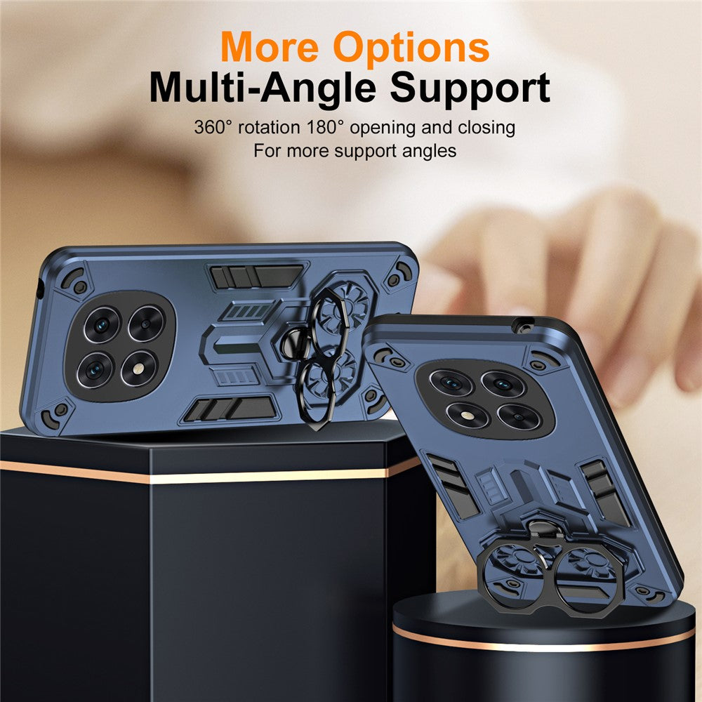 Phone Case for Xiaomi Poco X7 5G / Redmi Note 14 Pro 5G / 4G Ring Holder Kickstand PC + TPU Shockproof Cover