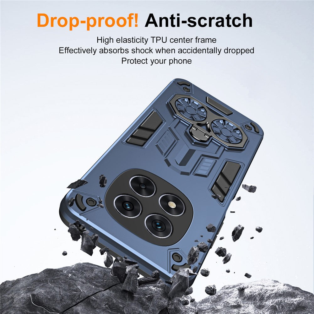 Phone Case for Xiaomi Poco X7 5G / Redmi Note 14 Pro 5G / 4G Ring Holder Kickstand PC + TPU Shockproof Cover