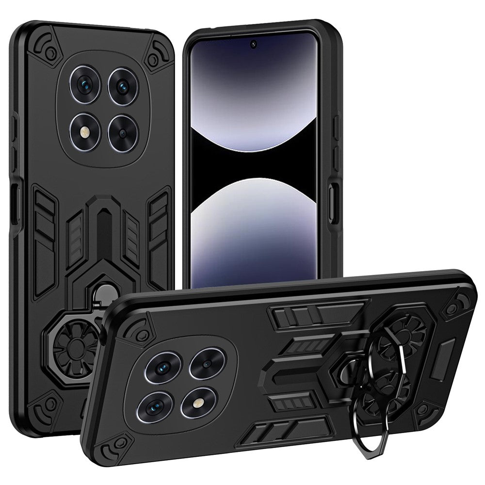 Phone Case for Xiaomi Poco X7 5G / Redmi Note 14 Pro 5G / 4G Ring Holder Kickstand PC + TPU Shockproof Cover
