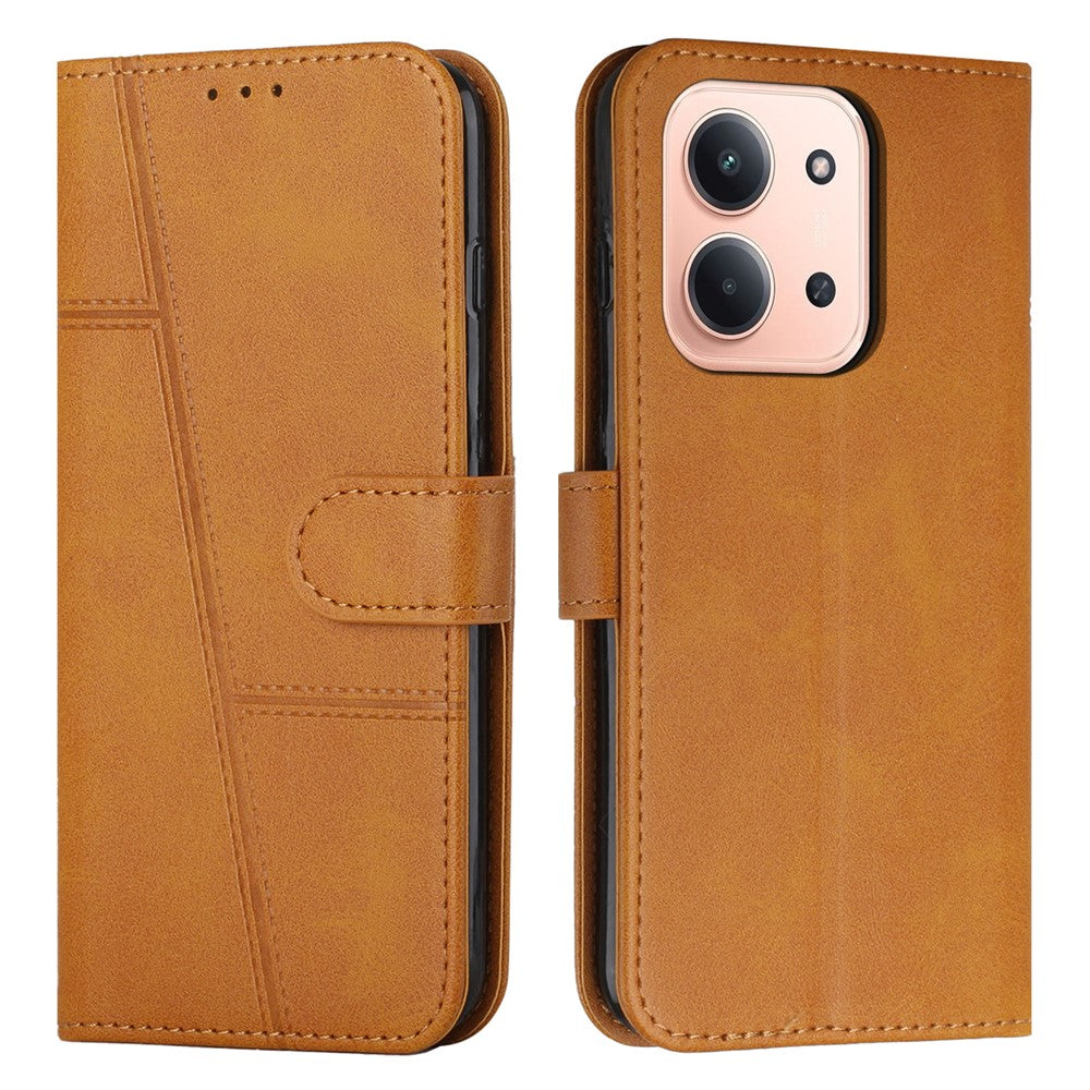 For Xiaomi Redmi 15C 5G (Global) (171mm) / 15C 4G (Global) (171mm) / Poco C85 4G (171mm) Leather Phone Case Foldable Stand Wallet Flip Cover with Strap
