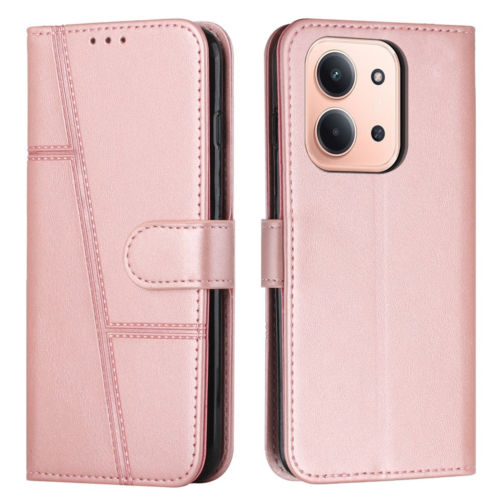 For Xiaomi Redmi 15C 5G (Global) (171mm) / 15C 4G (Global) (171mm) / Poco C85 4G (171mm) Leather Phone Case Foldable Stand Wallet Flip Cover with Strap