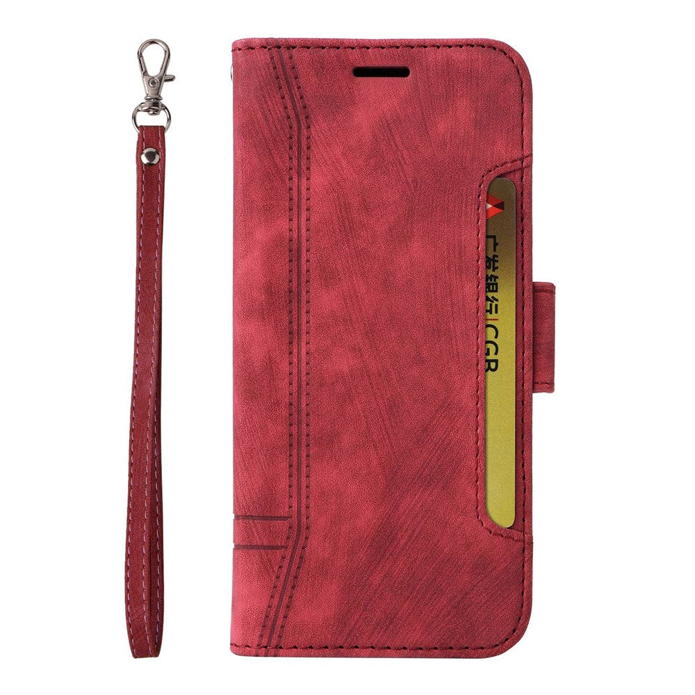 BETOPNICE 001 For Samsung Galaxy S23 PU Leather Phone Case Wallet Stand Imprinted Stitching Line Full Protection Cell Phone Cover