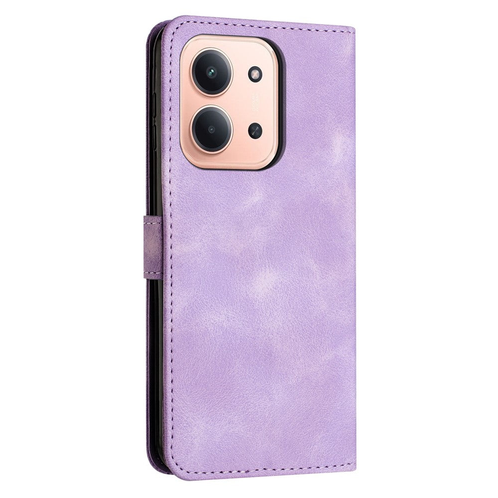 For Xiaomi Redmi 15C 5G (Global) (171mm) / 15C 4G (Global) (171mm) / Poco C85 4G (171mm) Case Handbag Imprinted Triangle Leather Phone Cover