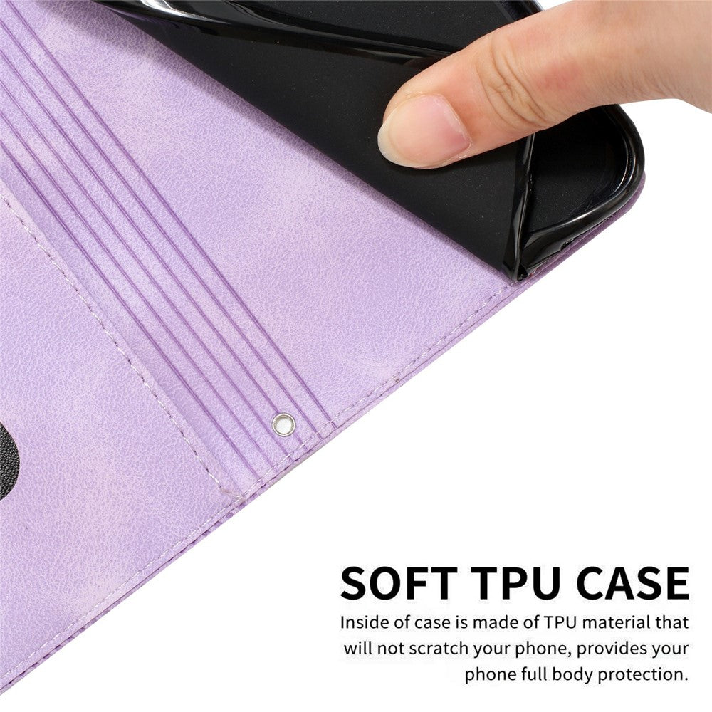 For Xiaomi Redmi 15C 5G (Global) (171mm) / 15C 4G (Global) (171mm) / Poco C85 4G (171mm) Case Handbag Imprinted Triangle Leather Phone Cover