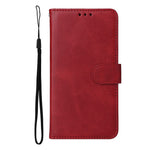 For Samsung Galaxy S23+ Calf Texture Shockproof PU Leather Case Magnetic Clasp Wallet Stand Phone Cover