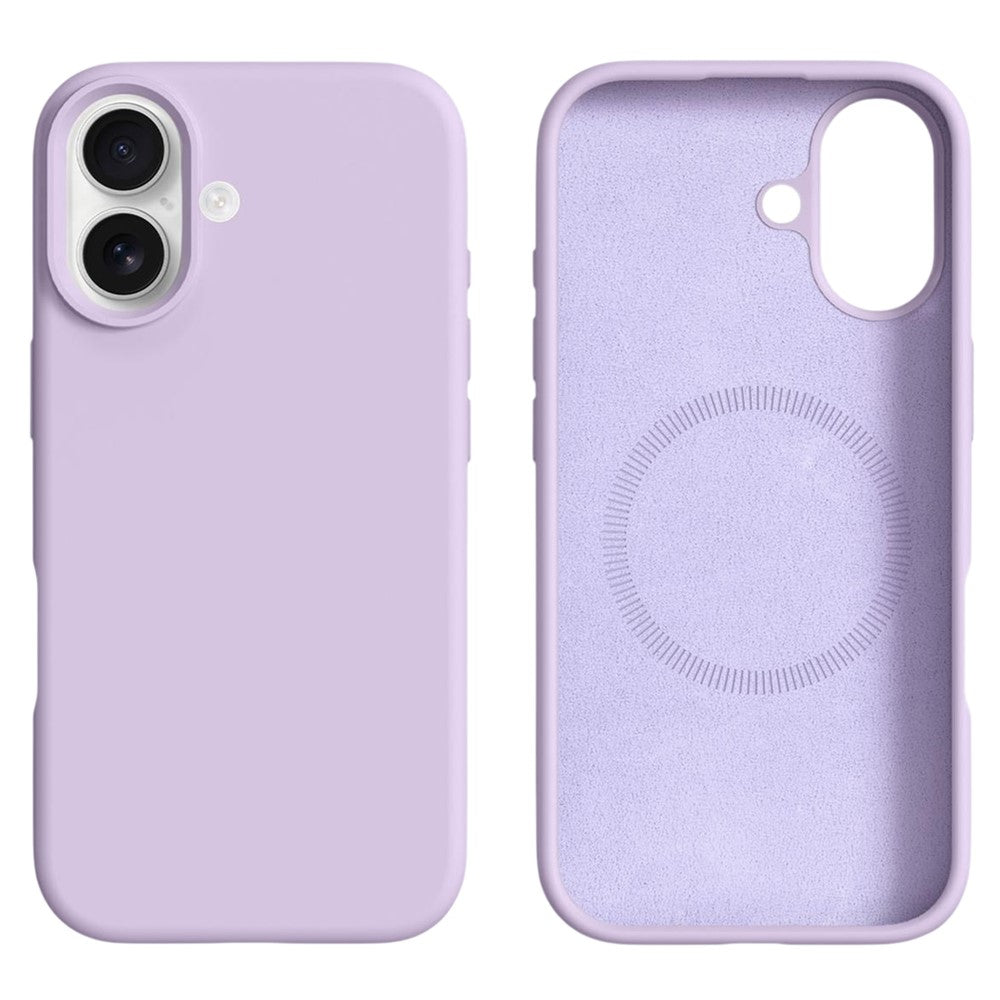 For iPhone 16 Case Compatible with MagSafe Liquid Silicone + PC Phone Cover