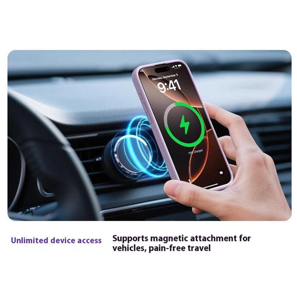 For iPhone 16 Case Compatible with MagSafe Liquid Silicone + PC Phone Cover