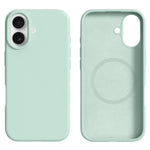 For iPhone 16 Case Compatible with MagSafe Liquid Silicone + PC Phone Cover