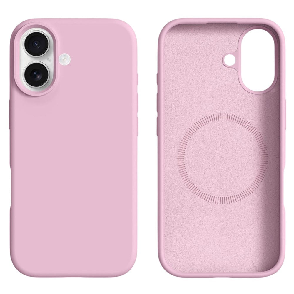 For iPhone 16 Case Compatible with MagSafe Liquid Silicone + PC Phone Cover