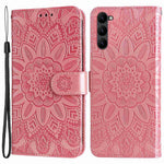 Samsung Galaxy S23 Reptåligt PU-läder med solrostryck, stativ, magnetisk stängning och handrem