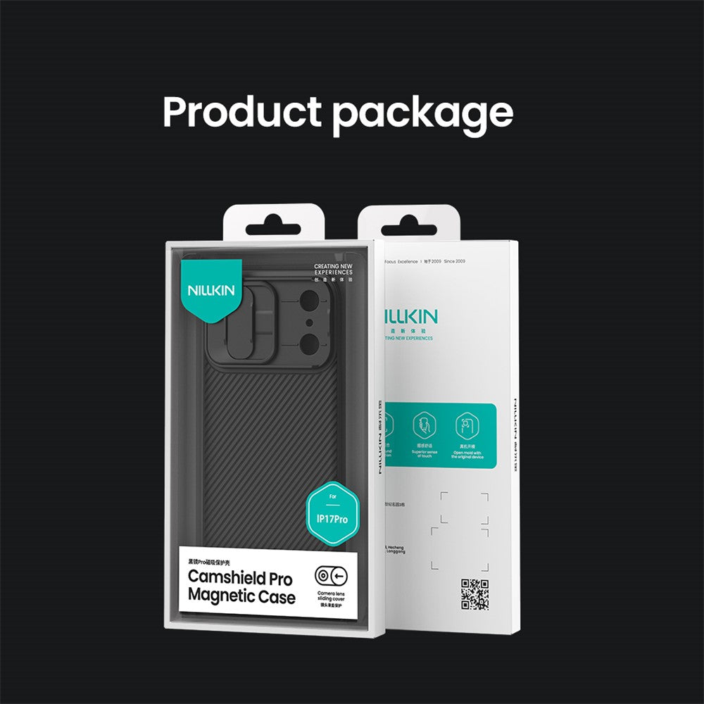 NILLKIN Camshield Pro for iPhone 18 Pro / 17 Pro Case Compatible with MagSafe TPU + PC Phone Cover with Slider Camera