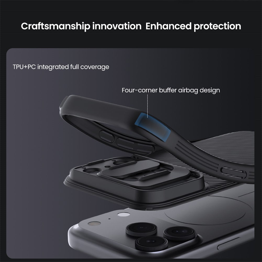 NILLKIN Camshield Pro for iPhone 18 Pro / 17 Pro Case Compatible with MagSafe TPU + PC Phone Cover with Slider Camera