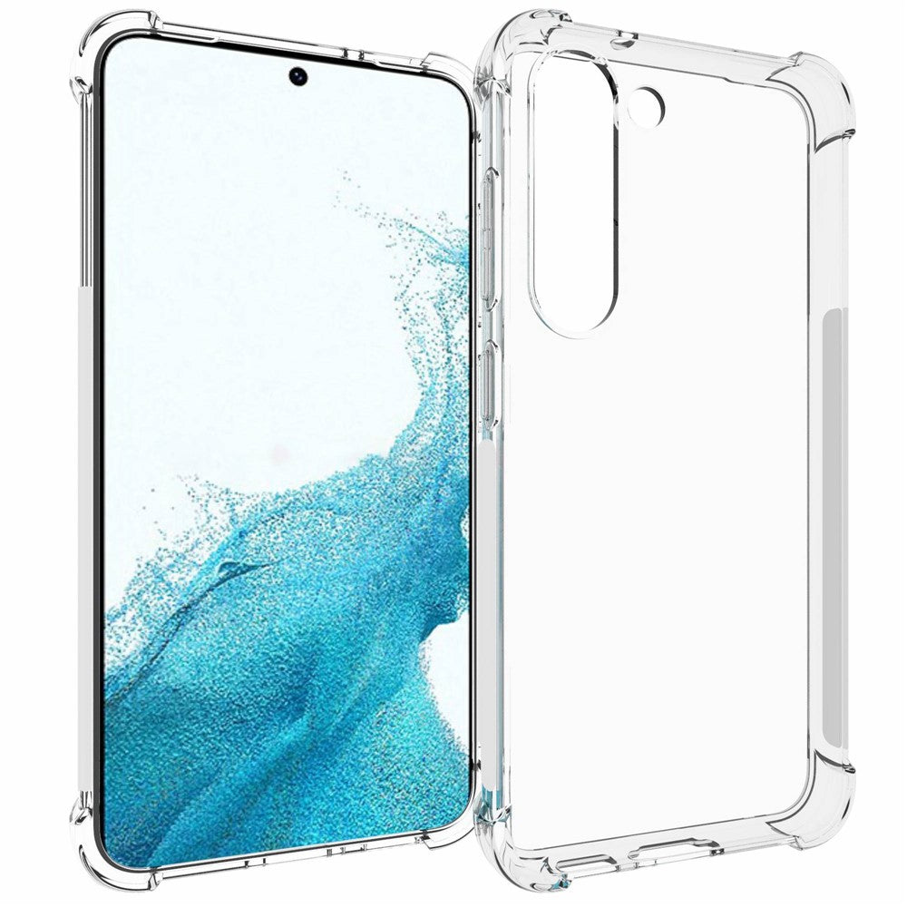 Samsung Galaxy S23+ TPU-mobilskal Fallskydd Mobilmobilskal Stötsäkert Reptåligt Texturerat HD Genomskinligt Skal
