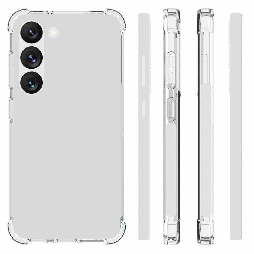 Samsung Galaxy S23+ TPU-mobilskal Fallskydd Mobilmobilskal Stötsäkert Reptåligt Texturerat HD Genomskinligt Skal