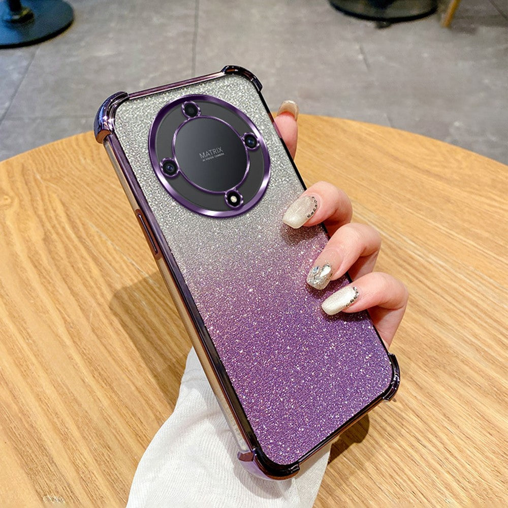 For Honor X9a 5G Case Glitter TPU Phone Cover with Reinforced Corners