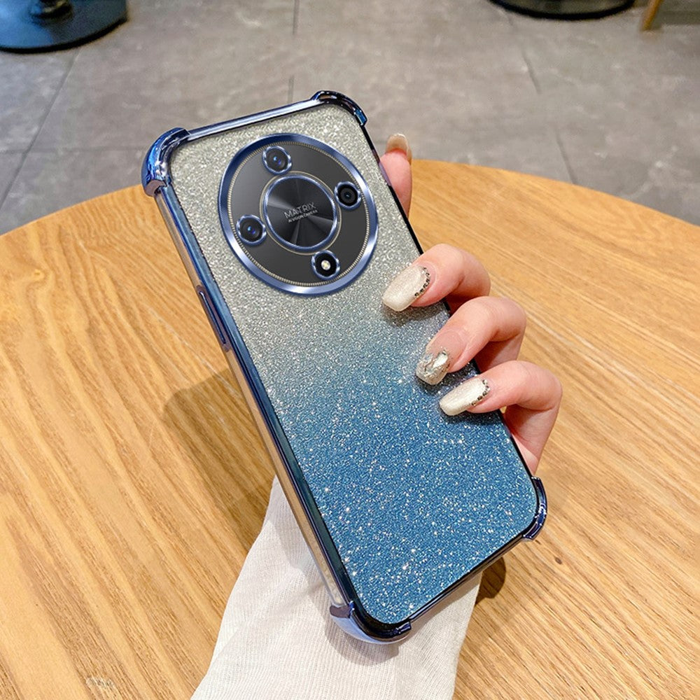 Honor X9b 5G Cover Glitrende TPU-telefoncover med forstærkede hjørner