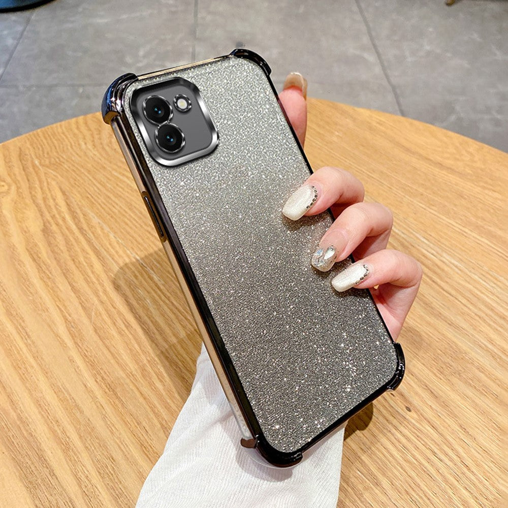 Til Samsung Galaxy A08 5G / A08 4G / A07 4G Cover Glitter TPU Telefoncover med forstærkede hjørner