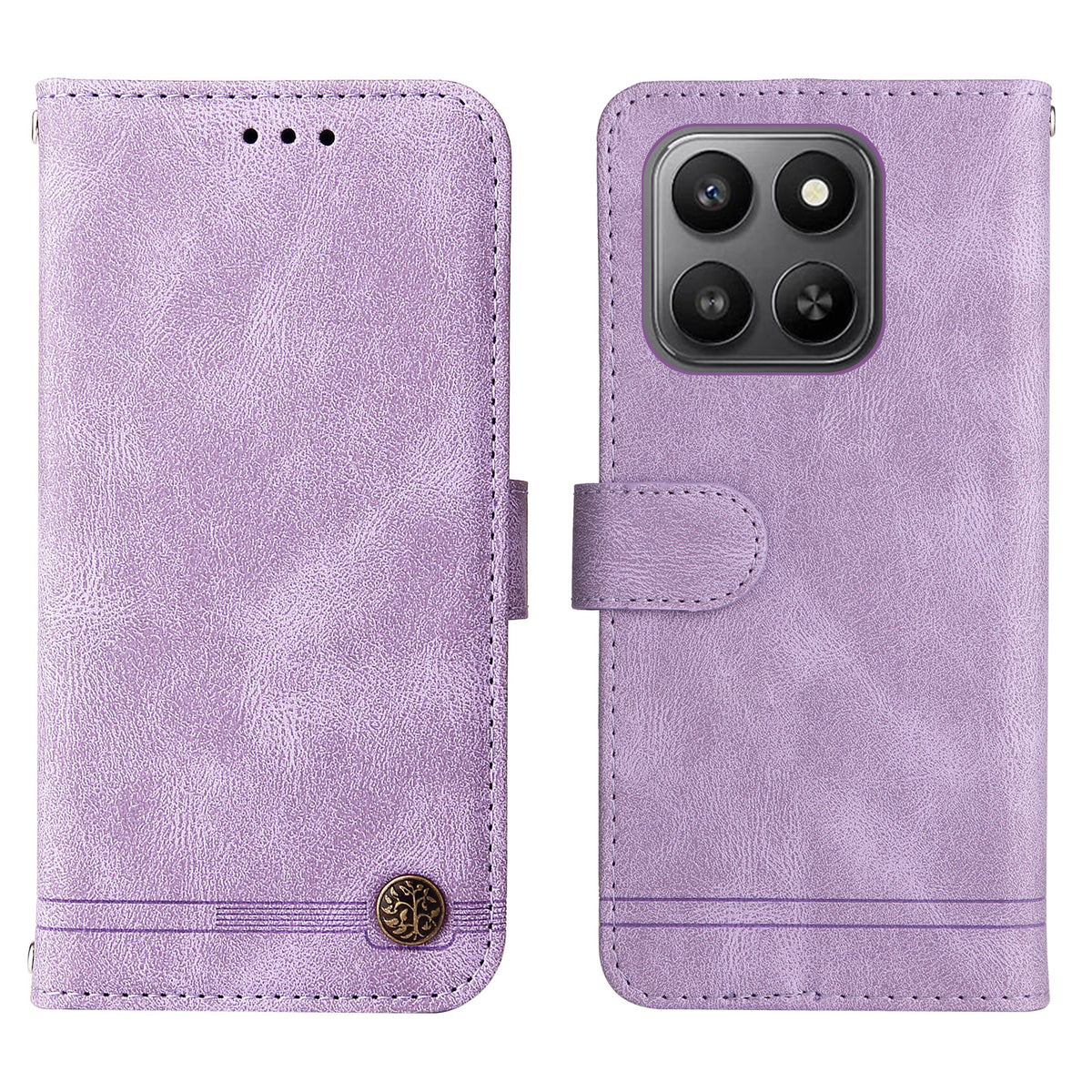 For Honor 400 Smart 5G / 4G / X7d 4G Leather Wallet Cases Skin Touch Phone Cover Stand with Strap
