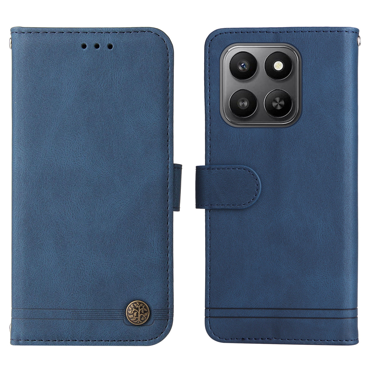 For Honor 400 Smart 5G / 4G / X7d 4G Leather Wallet Cases Skin Touch Phone Cover Stand with Strap