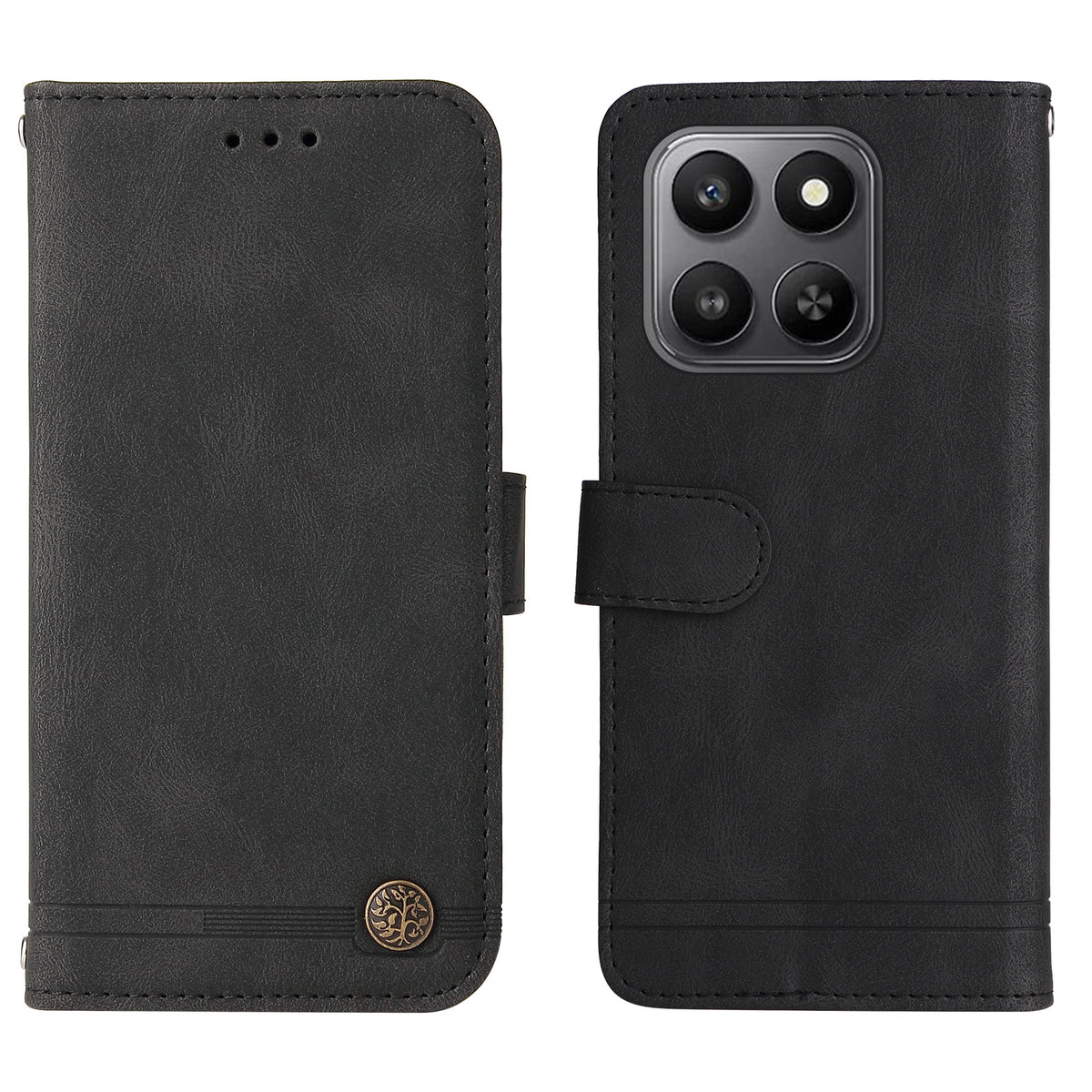 For Honor 400 Smart 5G / 4G / X7d 4G Leather Wallet Cases Skin Touch Phone Cover Stand with Strap
