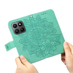 For Honor 400 Smart 5G / 4G / X7d 4G Cover Blomstret mønster PU læder tegnebog stander telefoncover