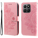 For Honor 400 Smart 5G / 4G / X7d 4G Cover Blomstret mønster PU læder tegnebog stander telefoncover