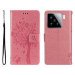 For Xiaomi 15 Phone Case with Stand Cat Tree Pattern Leather Wallet Mobile Cover